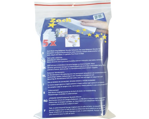 Zack éponge de nettoyage en mousse pour salle de bain, 5 pièces