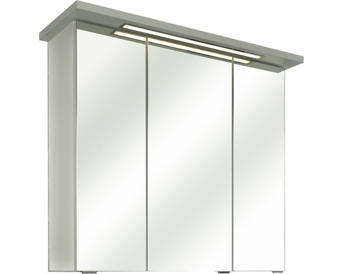 Spiegelschrank Pelipal Vasto 80 x 20 x 72 cm weiß hochglanz 3-türig LED IP 20