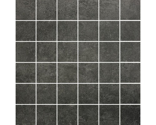 Mosaïque en grès cérame fin HOMEtek black Lappato 29,8x29,8 cm, lot de 3