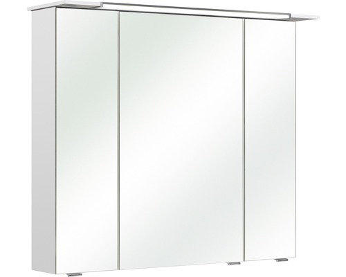 Armoire de toilette Pelipal Licata II 82 x 23,5 x 71 cm blanc à haute brillance 3 portes led IP 44