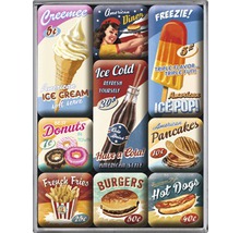 Dekomagnet American Diner 9er-Set