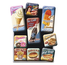 Dekomagnet American Diner 9er-Set