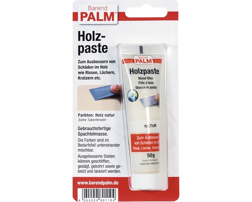 Barend Palm Holzpaste zur Ausbesserung von Schäden im Holz, 50 Gramm