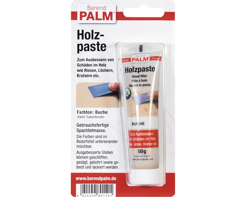 Barend Palm Holzpaste in Buchenoptik zum Ausbessern von Schäden an Holz wie Rissen oder Kratzern
