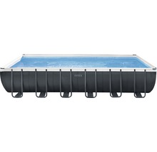 Piscine rectangulaire à cadre en acier avec eau d''Intex