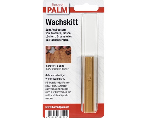 Mastic de retouche Barend Palm pour réparer les rayures et les fissures, couleur hêtre