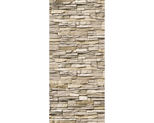 Steinwandverkleidung mit horizontalen Steinelementen