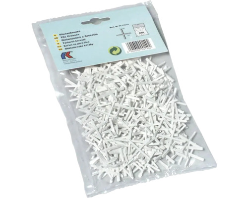 Croisillons d'écartement Kaufmann 2,0 mm, 250 unités Paquet de croisillons pour carreaux