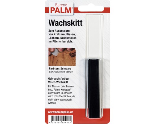 Mastic à la cire Barend Palm pour réparer les rayures et les fissures, couleur noire
