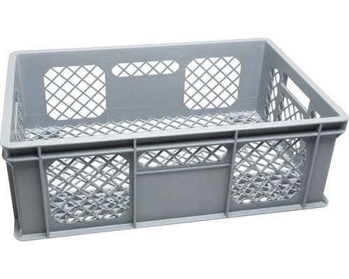 Panier empilable Eurobox 40 l 600x200x400 mm gris Boîte en plastique grise avec structure en treillis