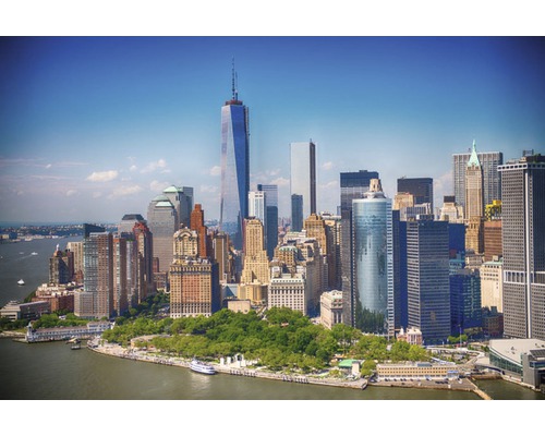 Papier peint panoramique intissé 18036 Manhattan Skyline 7 pces 350 x 260 cm Horizon de New York avec des gratte-ciel et des parcs