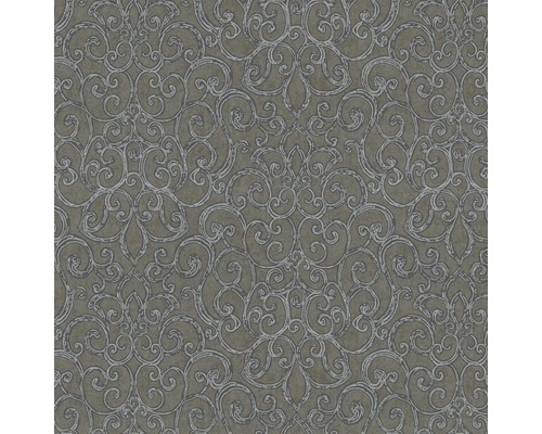 Papier peint intissé 56138 Padua Graphique gris Papier peint à motif floral en arabesque