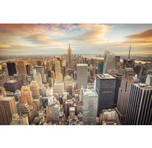 Luftaufnahme der Skyline von New York City mit Wolkenkratzern