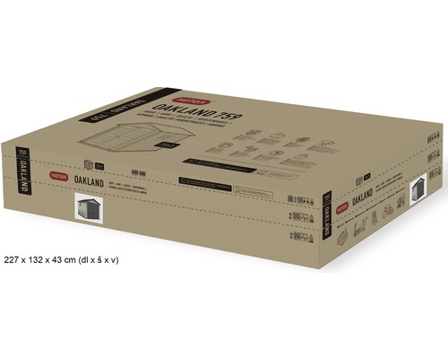 Boîte d''emballage de l''abri de jardin Keter Oakland 759