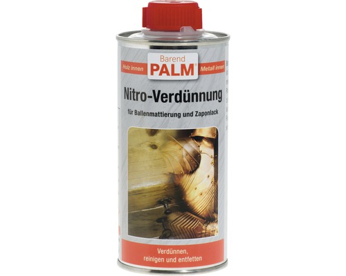 Diluant Nitro et produit nettoyant pour outils Barend PALM 250 ml Diluant nitro Barend Palm pour bois et métal intérieur