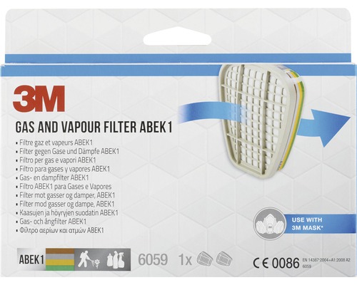 Filtre à gaz et vapeurs 3M ABEK1