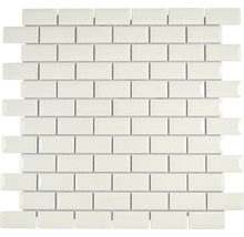 Mosaïque en céramique BRICK BOND DIAMOND IVOIRE 30x30 cm