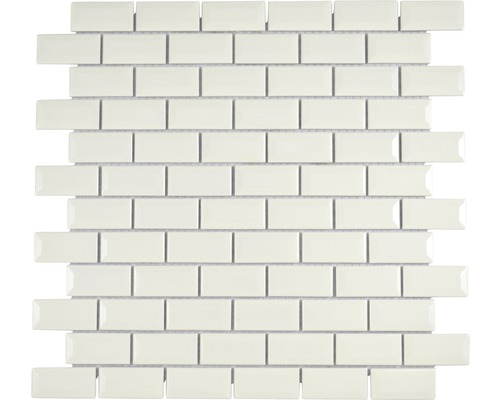 Karamikmosaik Brick bond diamond elfenbein 30x30 cm