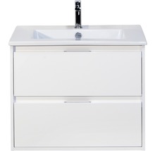 Meuble sous-vasque avec deux tiroirs et lavabo à poser