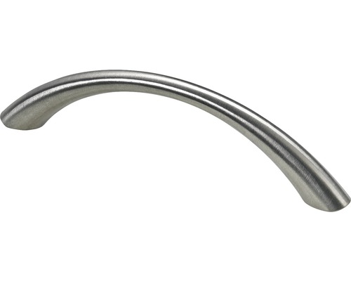 Poignée de meuble poignée en arc en zinc moulé sous pression acier inoxydable entraxe 96 mm Lxlxh 26,5x111x10 mm