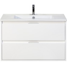 Waschtischunterschrank mit zwei Schubladen, Waschbecken und Armatur