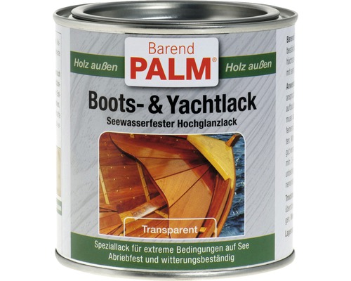 Laque à bateaux laque pour yachts Barend PALM transparent 375 ml Vernis pour bateaux et yachts Barend Palm pour extérieur en bidon
