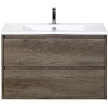 Waschtischunterschrank mit zwei Schubladen, Waschbecken und Armatur