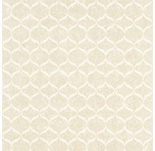 Papier peint beige à motifs ondulés