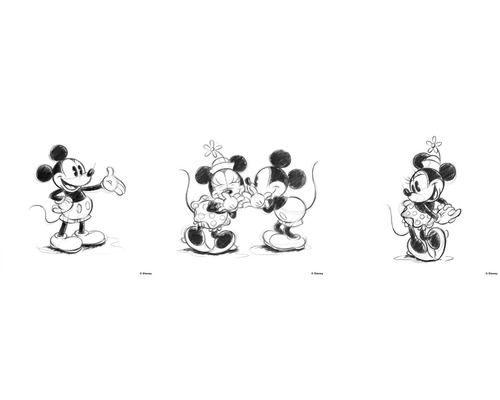 Tableau sur toile Disney Mickey & Minnie I set de 3 3x 30x30 cm