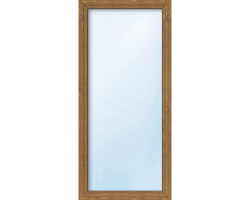 Balkontür Kunststoff 1-flg. ARON Basic weiß/golden oak 700x2100 mm DIN Links