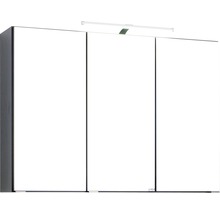 Spiegelschrank Held Möbel 90 x 20 x 66 cm dunkelgrau 3-türig 008