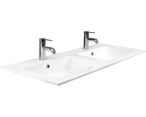 Double vasque avec deux robinets