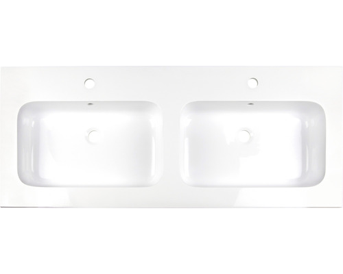 Plan de toilette double avec deux vasques