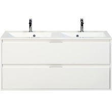Waschtischunterschrank mit zwei Waschbecken und zwei Schubladen