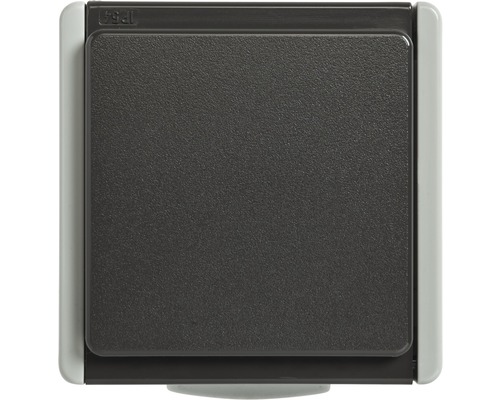 Prise de courant IP54 pour pièce humide pose en saillie gris clair, gris foncé Standard IP 54