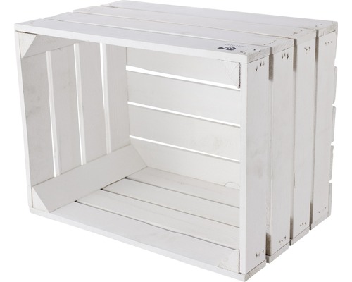 Caisse en bois blanche