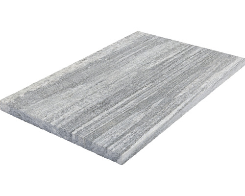 Dalle de terrasse en pierre naturelle FLAIRSTONE Gneiss Arctic gris 60 cm x 40 cm x 3 cm Dalle de terrasse grise avec aspect pierre naturelle