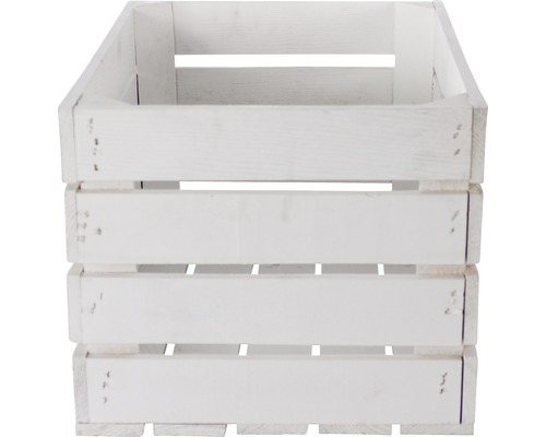 Caisse de rangement en bois blanc