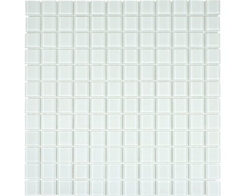 Mosaïque en verre cm4SE40 CRYSTAL UNI BLANC 30x30 cm Mosaïque en verre