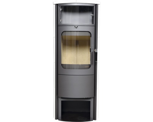 Kaminofen mit Sichtfenster und Ablagefach