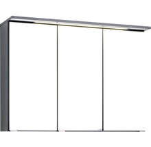 Spiegelschrank Held Möbel 90 x 20 x 66 cm dunkelgrau 3-türig 012