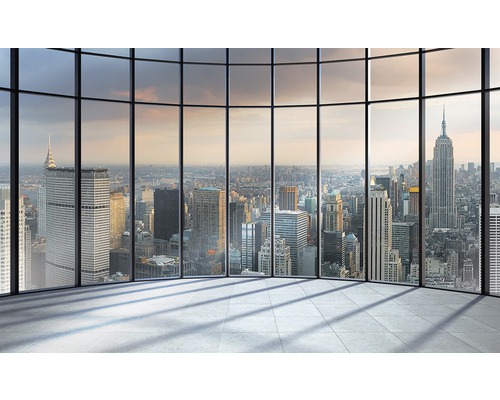 Papier peint panoramique 1510 P8 New York Fenêtre Skyline 4 pces 368 x 254 cm