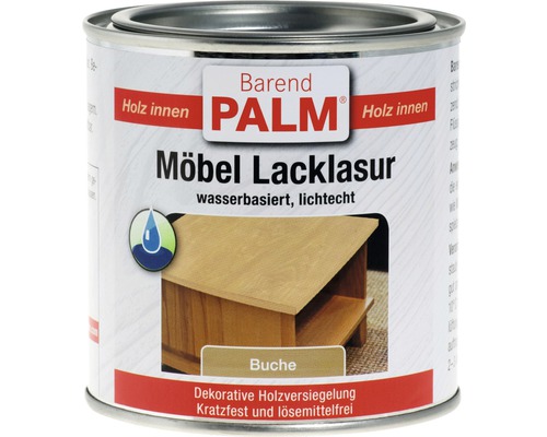 Lasure laque pour meubles Barend PALM hêtre 375 ml Barend Palm lasure pour meubles en pot