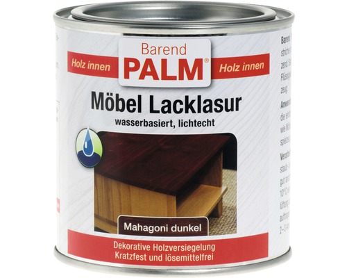 Lasure laque pour meubles Barend PALM acajou foncé 375 ml Barend Palm lasure pour meubles d''intérieur, acajou foncé