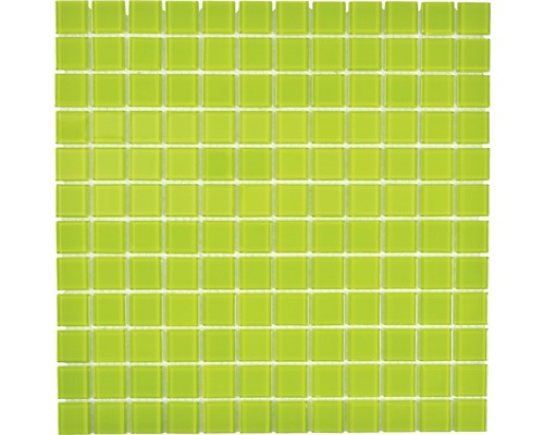 Mosaïque en verre CM4SE70 Crystal uni vert 30x30 cm Mosaïque en verre