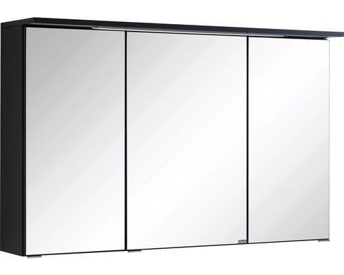 Spiegelschrank Held Möbel 100 x 20 x 66 cm dunkelgrau 3-türig