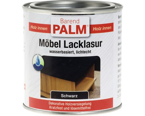 Möbellacklasur Barend Palm schwarz 375 ml