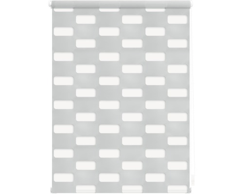 Store enrouleur avec découpes rectangulaires pour la transmission de la lumière