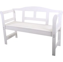 Banc en bois blanc pour le jardin ou la terrasse