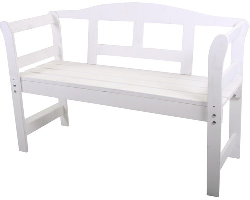 Banc en bois blanc pour le jardin ou la terrasse